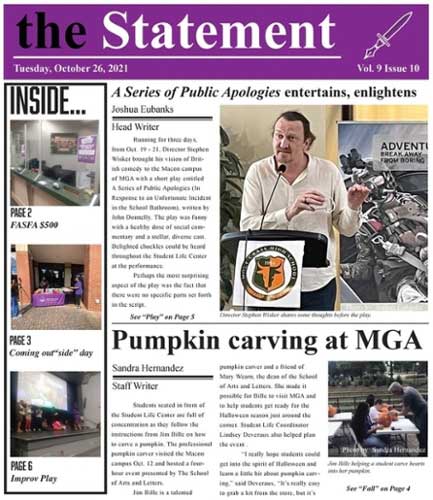 Front page of The Statement, Vol. 9 Issue 10
